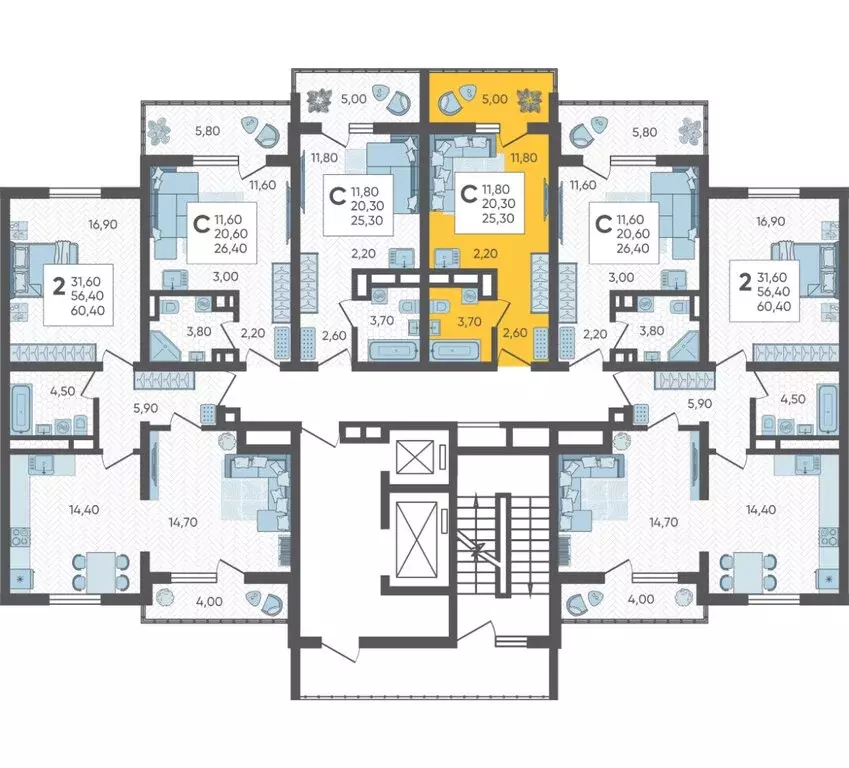 Квартира-студия: Сочи, ЖК Горный Квартал (25.3 м) - Фото 2