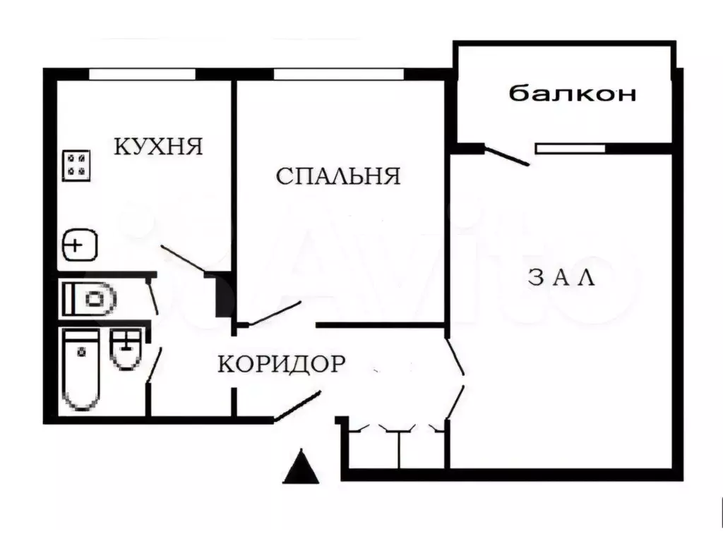 2-к. квартира, 50 м, 8/9 эт. - Фото 0