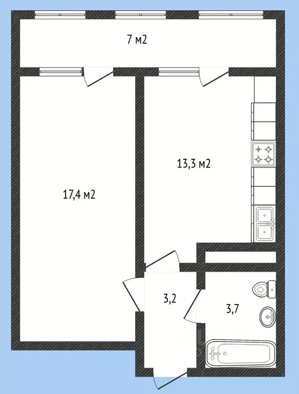 1-к кв. Краснодарский край, Краснодар 9-й километр мкр, ул. ... - Фото 1