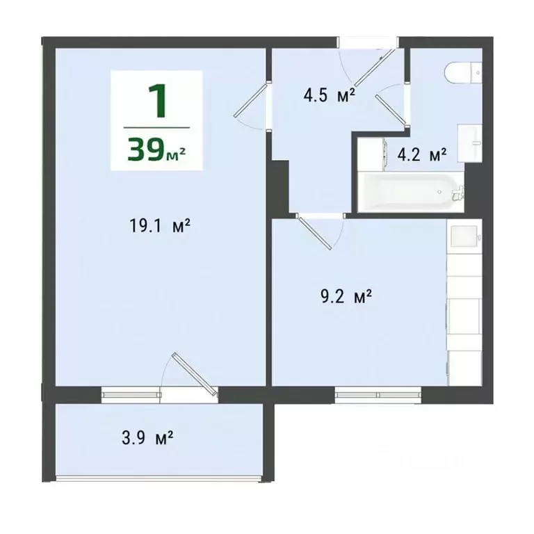 1-к кв. Омская область, Омск Заозерный мкр, ул. Сергея Тюленина, 4 ... - Фото 1