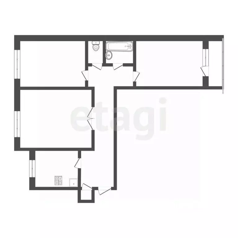 3-к кв. Костромская область, Кострома Паново мкр, 24 (66.5 м) - Фото 1
