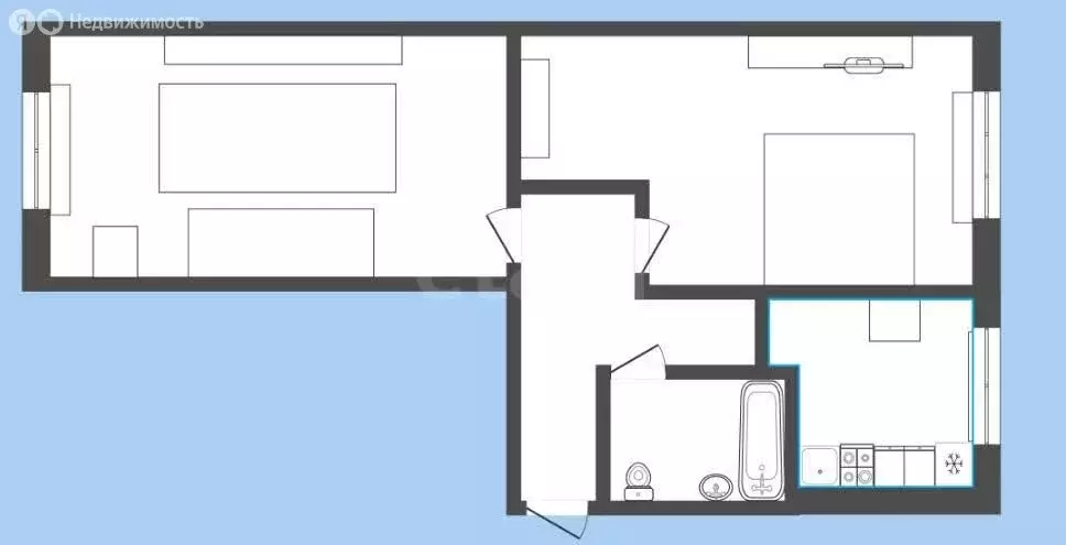2-комнатная квартира: Черногорск, улица Ленина, 149 (47.5 м) - Фото 1