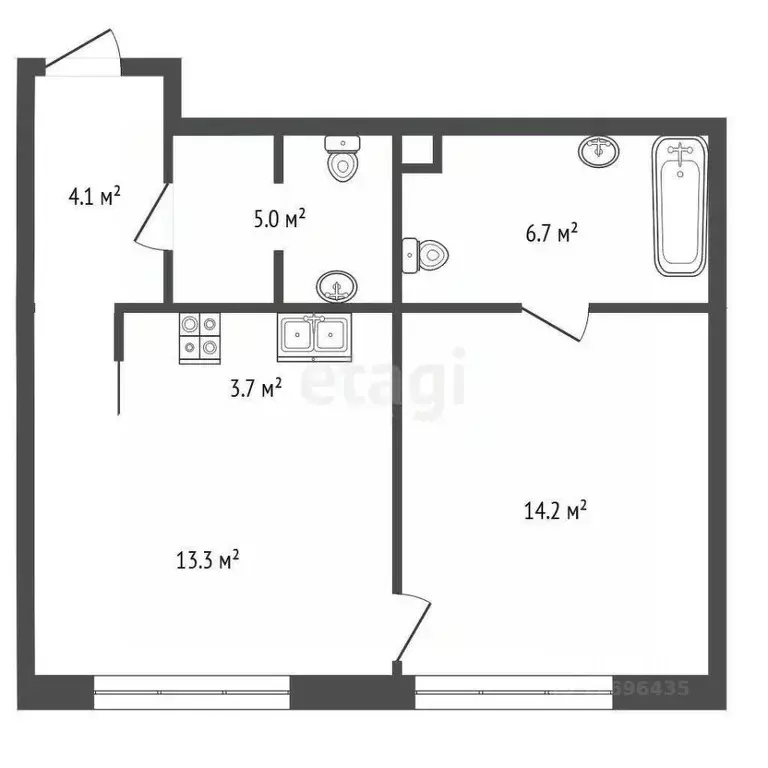 2-к кв. Москва Шелепихинская наб., 38к8 (47.7 м) - Фото 2