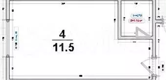 Доля в квартира-студии, 11,5 м, 1/9 эт. - Фото 0