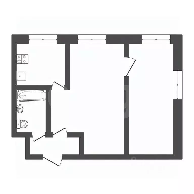 2-к кв. Тульская область, Тула ул. Циолковского, 3 (41.8 м) - Фото 2