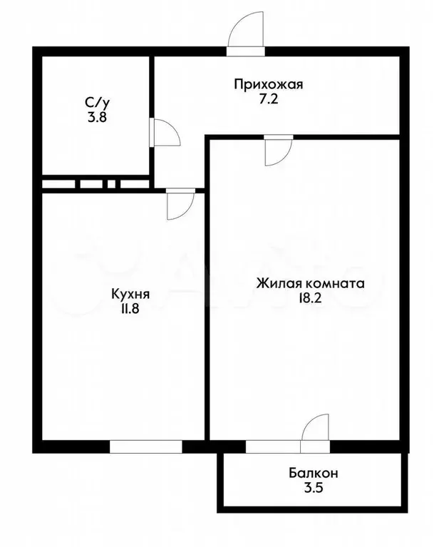1-к. квартира, 39 м, 9/16 эт. - Фото 0