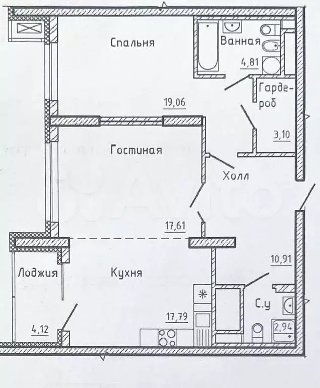 2-к. квартира, 78 м, 18/28 эт. - Фото 0