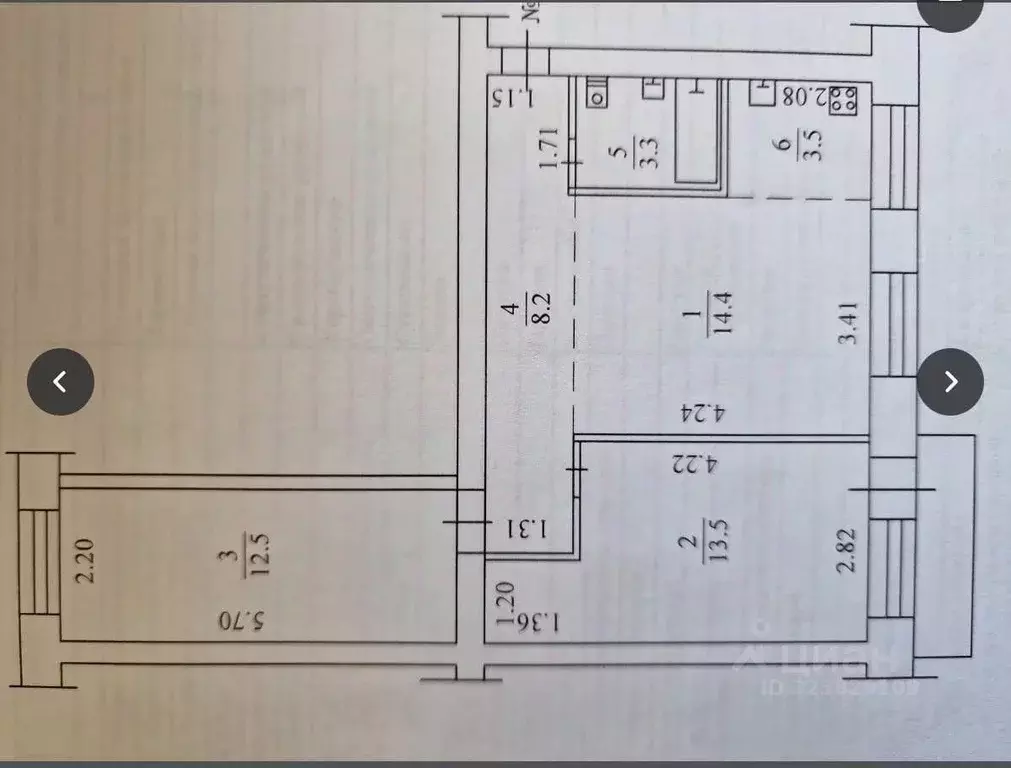 3-к кв. Саха (Якутия), Якутск ул. Можайского, 17/1 (48.0 м) - Фото 2