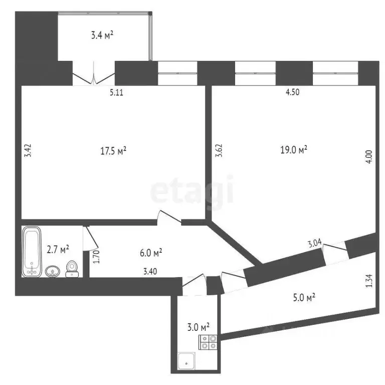 2-к кв. Крым, Евпатория ул. Пушкина, 1 (48.2 м) - Фото 2