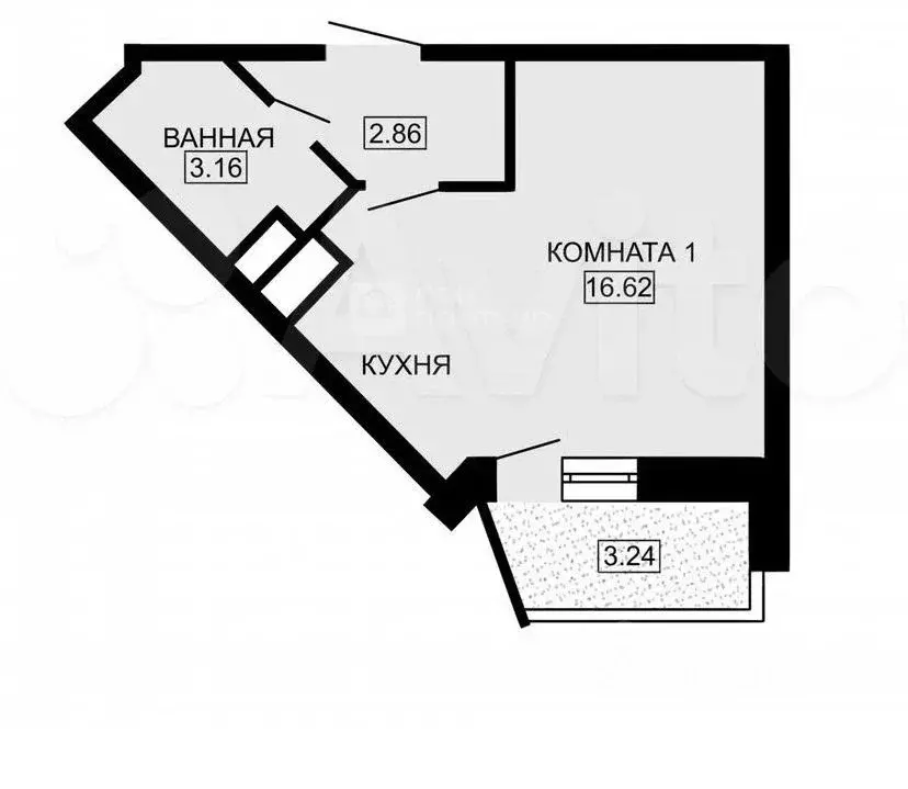 Студия Санкт-Петербург просп. Маршала Блюхера, 9к2 (22.6 м) - Фото 2