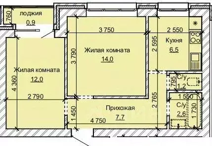 2-к кв. Алтайский край, Барнаул ул. Анатолия (44.9 м) - Фото 1