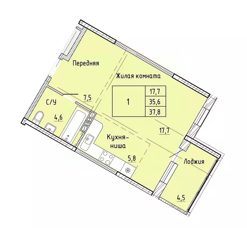 1-к кв. Приморский край, Артем  (37.8 м) - Фото 1