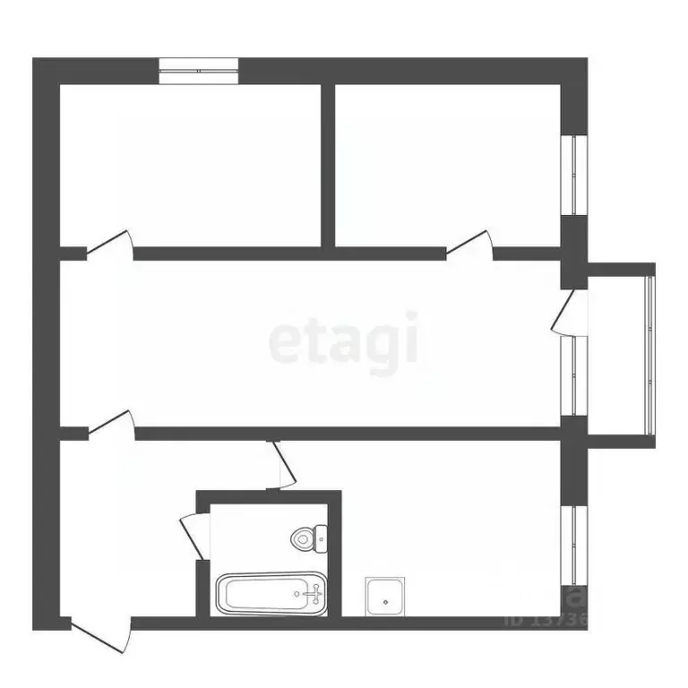 3-к кв. Амурская область, Благовещенск Зейская ул., 266 (53.6 м) - Фото 1