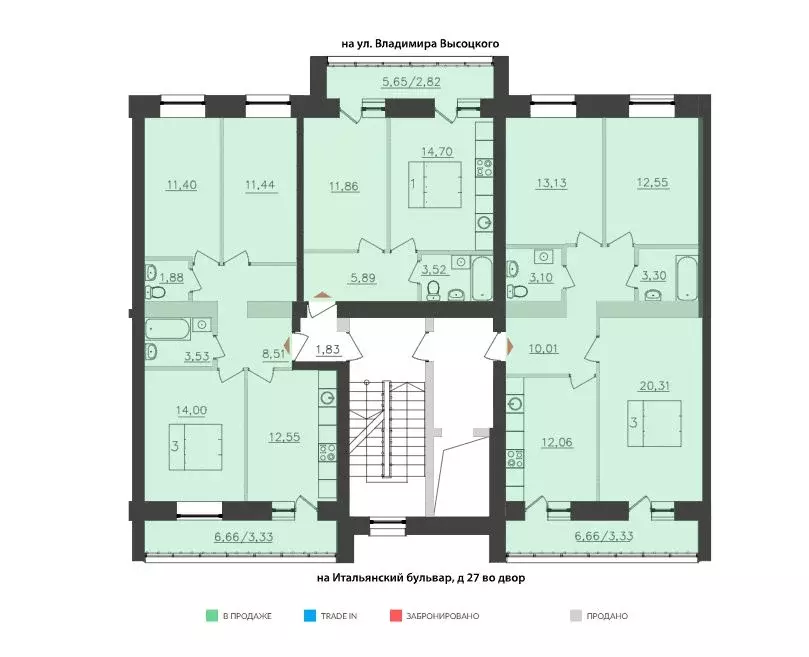 3-к кв. Самарская область, Тольятти ул. Владимира Высоцкого (66.64 м) - Фото 2