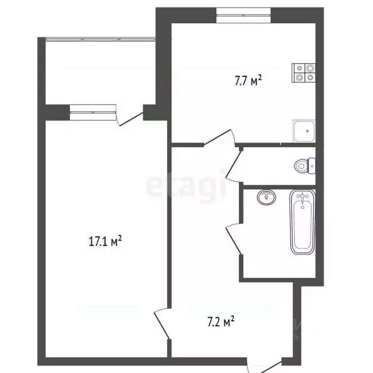 1-к кв. Ямало-Ненецкий АО, Новый Уренгой Советский мкр, 8/1 (35.6 м) - Фото 1