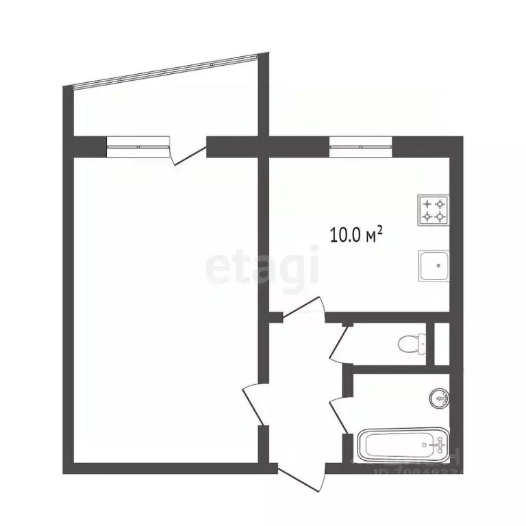 1-к кв. Тюменская область, Тюменский муниципальный округ, с. Онохино ... - Фото 2