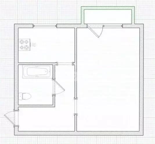 1-к кв. Тульская область, Тула Загородный проезд, 7 (30.3 м) - Фото 1