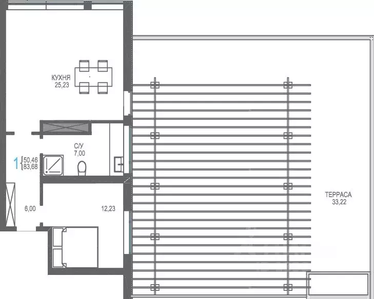 1-к кв. Крым, Алушта муниципальный округ, пос. Семидворье пер. ... - Фото 1