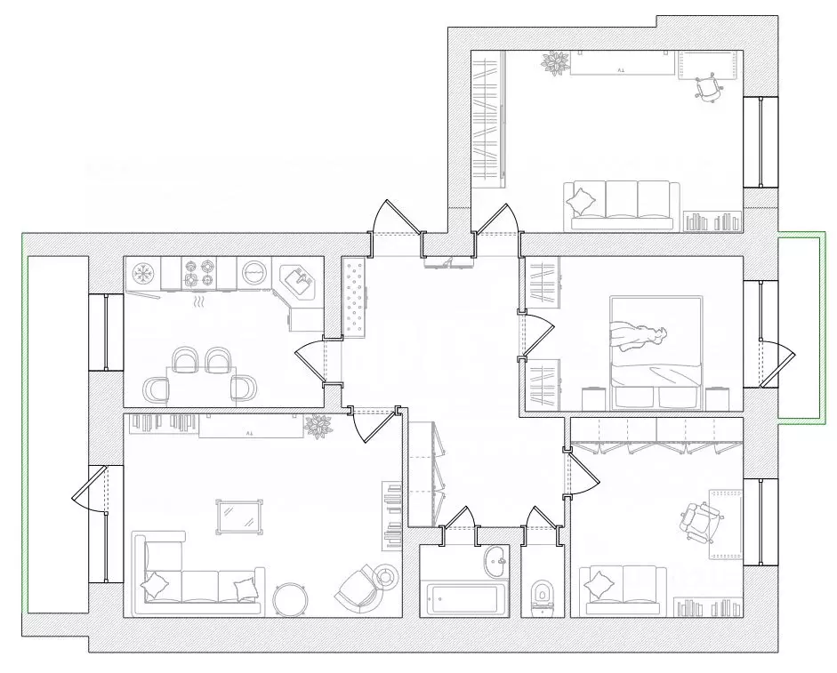 4-к кв. Калужская область, Белоусово г. Жуковский муниципальный округ, ... - Фото 2