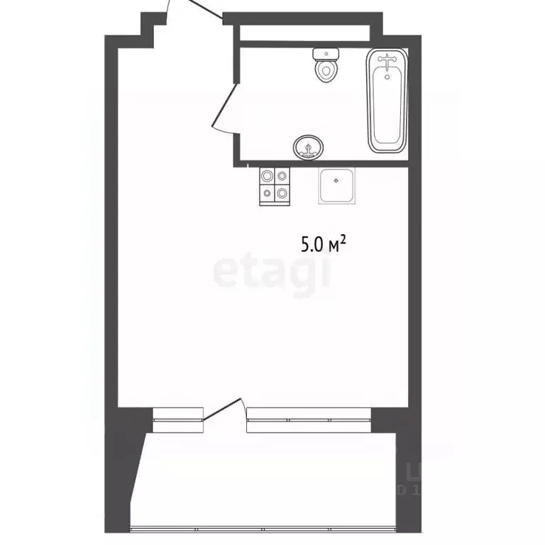 Студия Крым, Ялта муниципальный округ, Массандра пгт ш. Южнобережное, ... - Фото 2