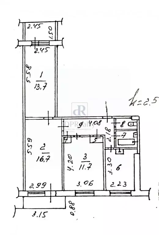 3-к кв. Кемеровская область, Новокузнецк Ноградская ул., 2 (60.0 м) - Фото 2