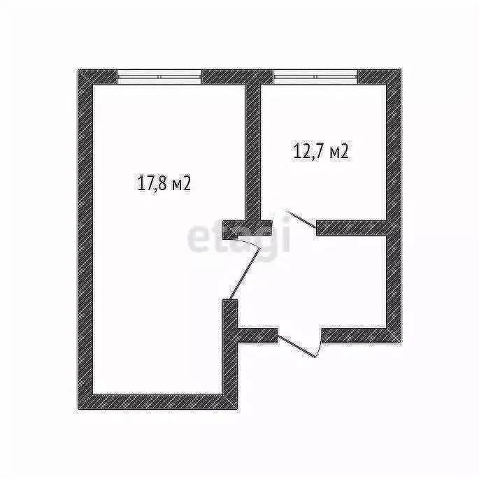 Комната Белгородская область, Белгород ул. Горького, 78 (30.5 м) - Фото 1