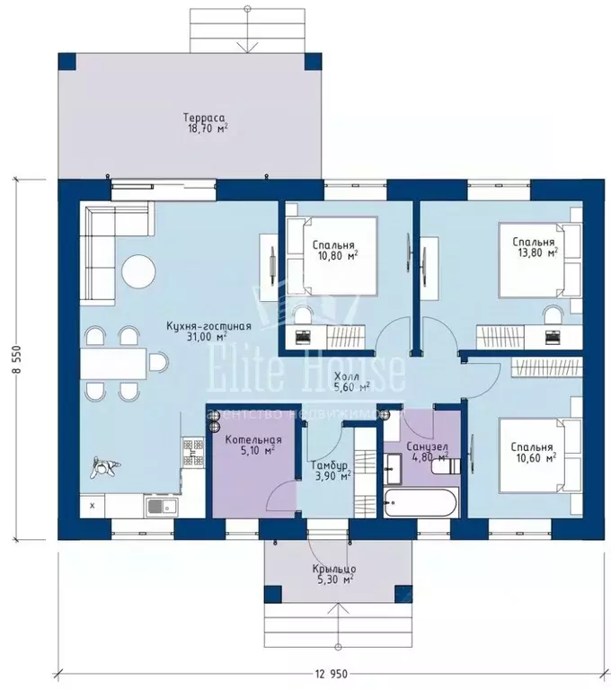 Дом в Калужская область, Перемышльский район, Большие Козлы с/пос, ... - Фото 2