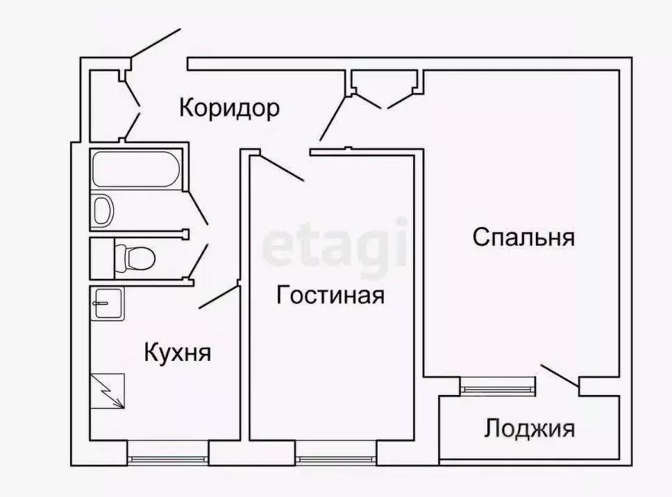 2-к кв. Тульская область, Тула Мясново мкр, проезд 6-й Полюсный, 21 ... - Фото 2