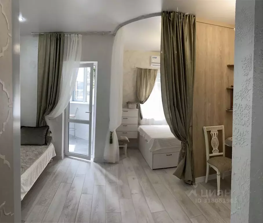 Студия Краснодарский край, Новороссийск ул. Шевченко, 22 (35.0 м) - Фото 1