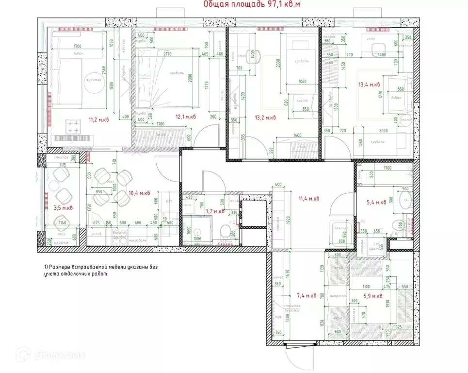 Продаётся 4-к квартира, 97.1 м - Фото 0