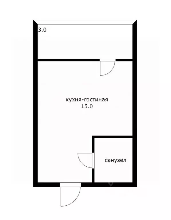 Студия Краснодарский край, Сочи Донская мкр, пер. Строительный, 11 ... - Фото 2