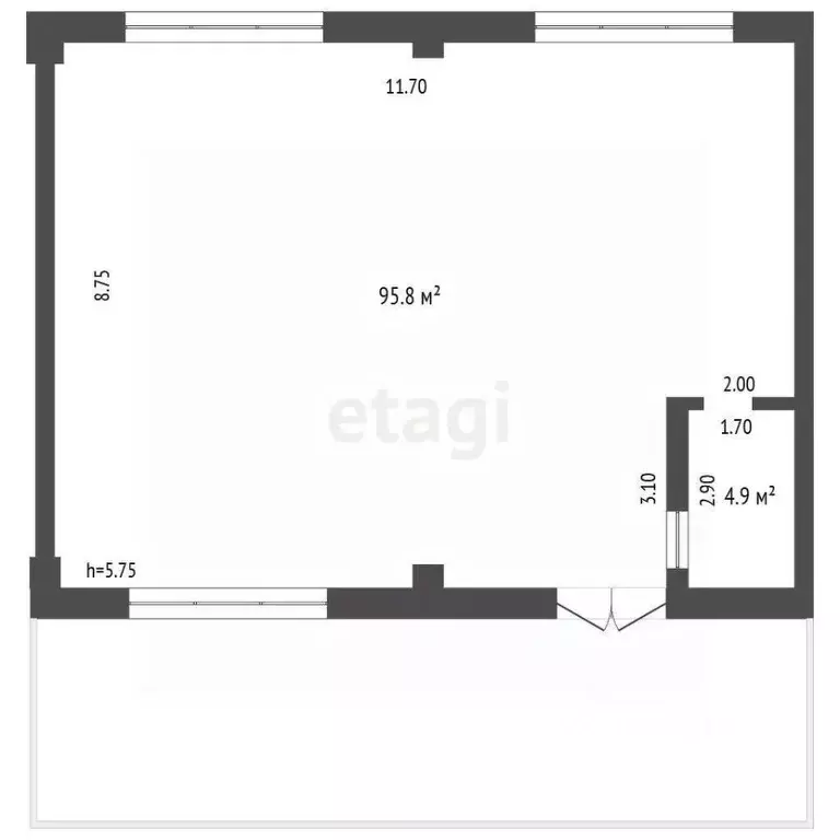 Склад в Башкортостан, Стерлитамак ул. Салтыкова-Щедрина, 1А/2 (96 м) - Фото 1