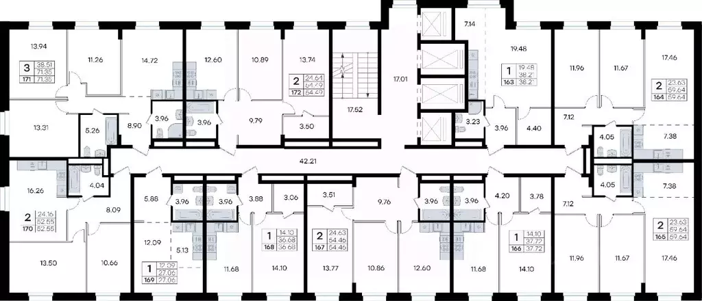 2-к кв. Приморский край, Владивосток ул. Тухачевского, 80 (52.55 м) - Фото 2
