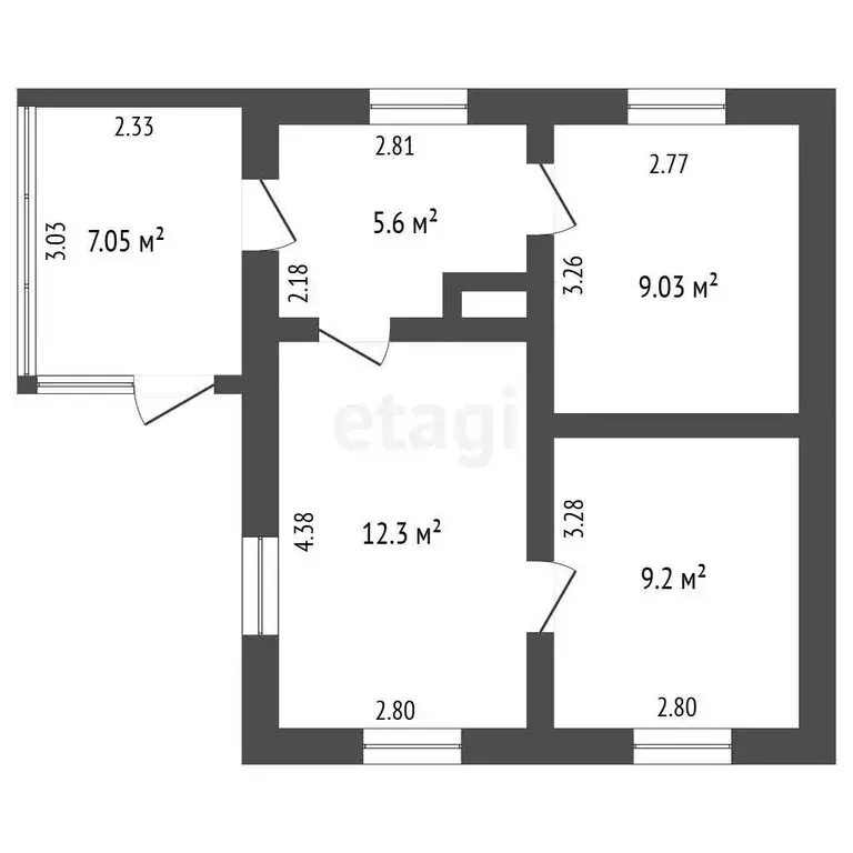 Дом в Виноградное, улица 50 лет Октября (43.1 м) - Фото 2