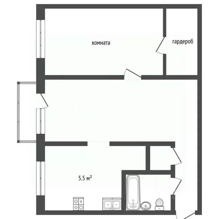 2-к кв. Москва Большая Черкизовская ул., 3К6 (45.0 м) - Фото 2