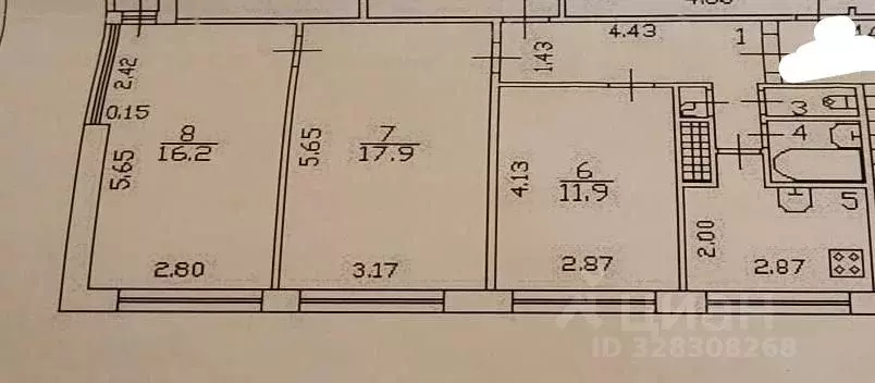 3-к кв. Санкт-Петербург аллея Поликарпова, 8к1 (63.1 м) - Фото 2