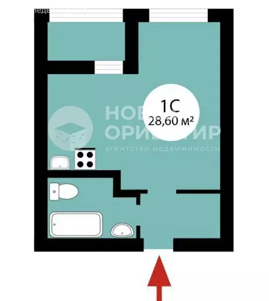 Квартира-студия: Екатеринбург, улица Рябинина, 49А (26.7 м) - Фото 1