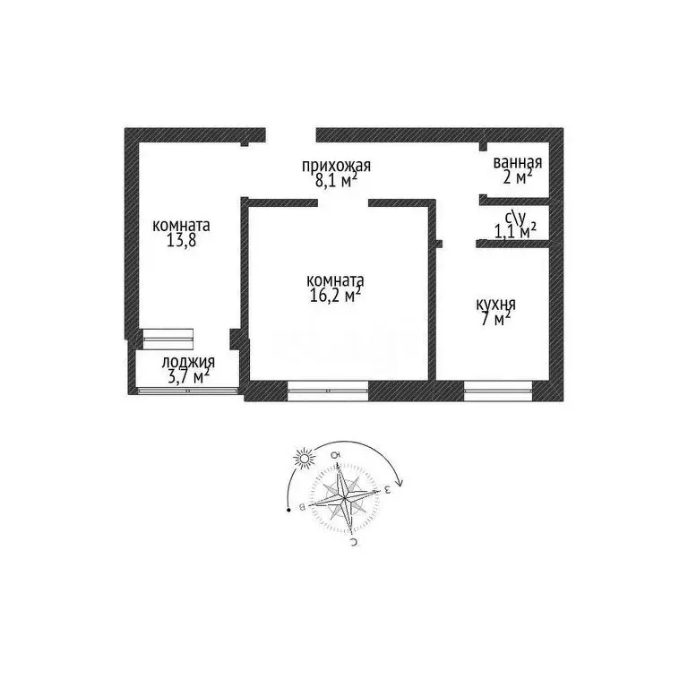 2-комнатная квартира: Майкоп, Курганная улица, 310 (48.6 м) - Фото 0