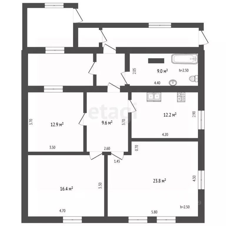 Дом в Мордовия, Ичалковский район, с. Кемля ул. Новоселов, 40 (84 м) - Фото 1