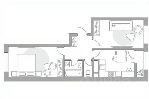 2-к кв. Московская область, Балашиха ул. Яганова, 3 (54.63 м) - Фото 1