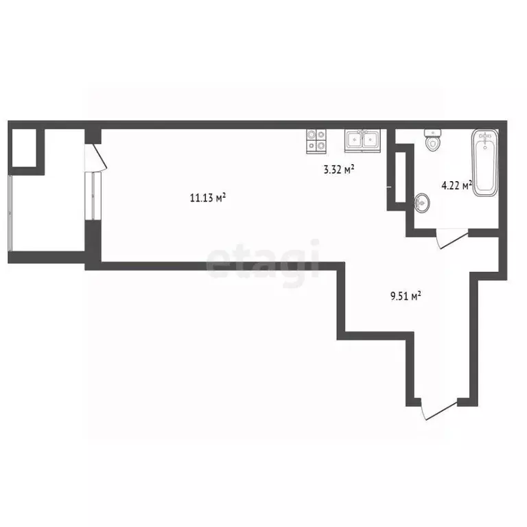 Студия Ростовская область, Ростов-на-Дону, Нахичевань ул. 23-я Линия, ... - Фото 2