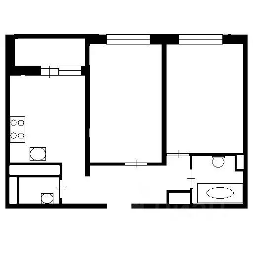 2-к кв. Новосибирская область, Новосибирск ул. Петухова, 105 (52.0 м) - Фото 2