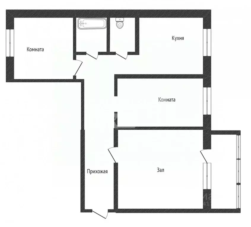 3-к кв. Челябинская область, Миасс Керченская ул., 34 (63.0 м) - Фото 2