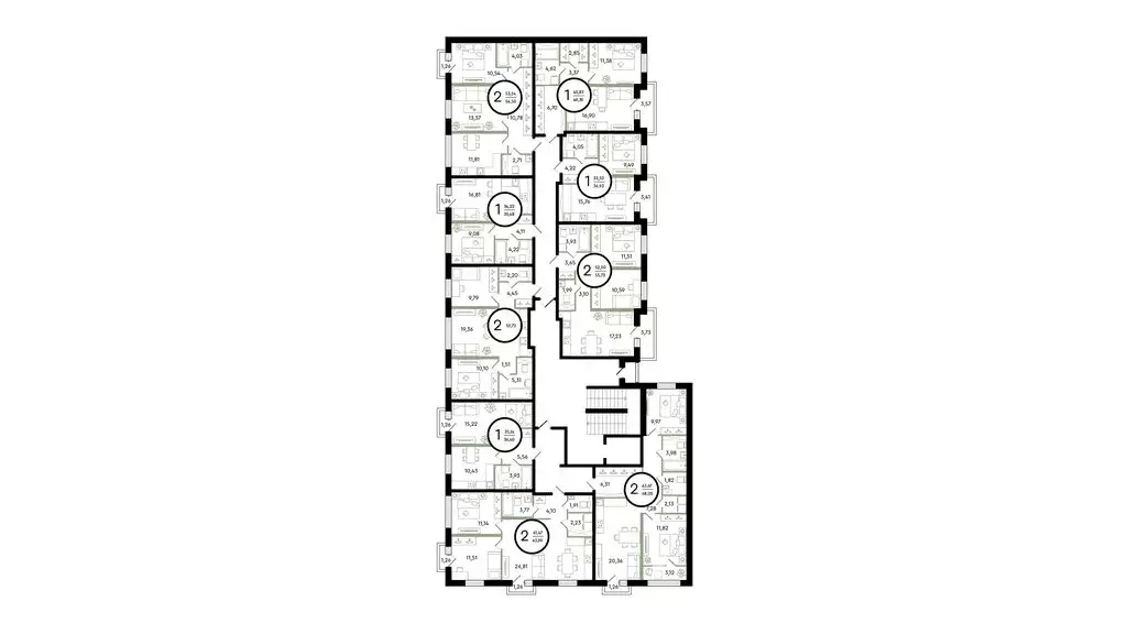 2-комнатная квартира: Тюмень, улица Александра Звягина, 7 (68.05 м) - Фото 1