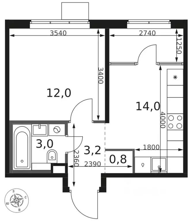 1-к кв. Московская область, Химки Клязьма-Старбеево мкр, Международный ... - Фото 1