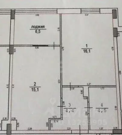 1-к кв. Липецкая область, Липецк Студеновская ул., 23Б (46.6 м) - Фото 2