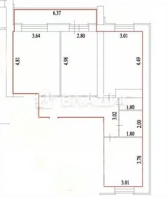 3-к кв. Пензенская область, Пенза ул. Ново-Казанская, 6Г (79.0 м) - Фото 2