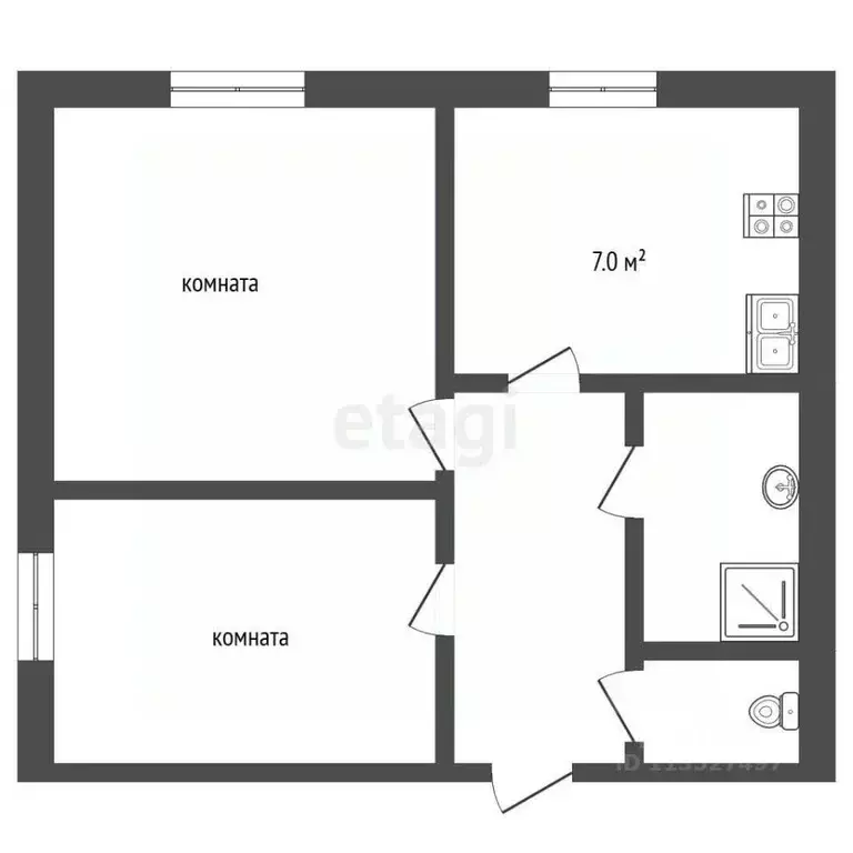 2-к кв. Московская область, Серпухов ул. Дзержинского, 24 (53.0 м) - Фото 2