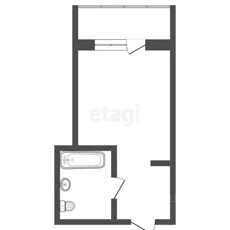 Студия Тюменская область, Тюмень ул. 30 лет Победы, 105 (12.5 м) - Фото 2