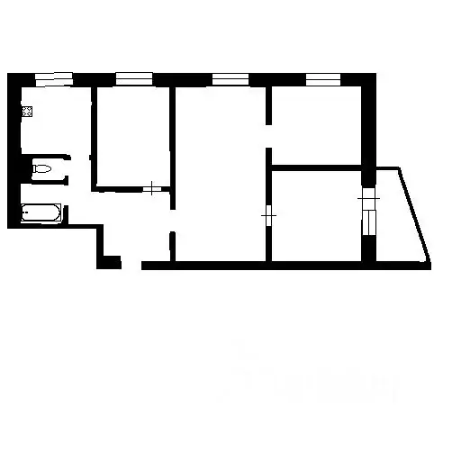 4-к кв. Москва, Москва, Московский г. 1-й мкр, 23 (63.2 м) - Фото 2